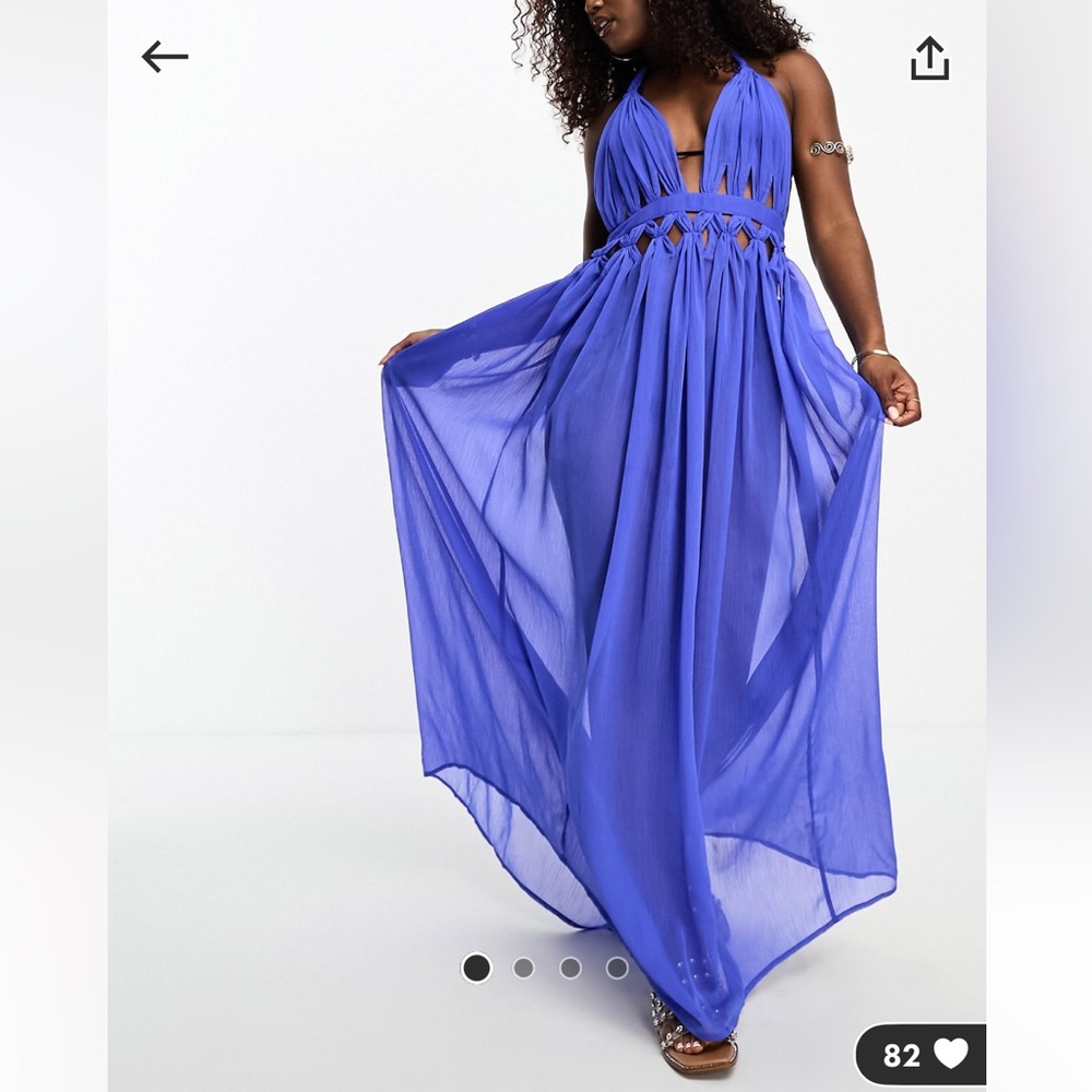 Flowy Blue Maxi Dress